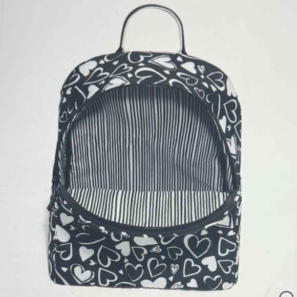 Brighton Endless Love Black and White Heart Pattern Backpack - NEW - Picture 2 of 11